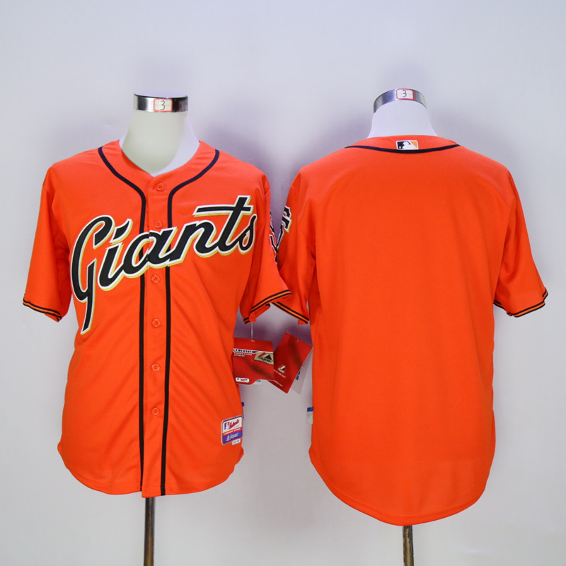 Men San Francisco Giants Blank Orange MLB Jerseys